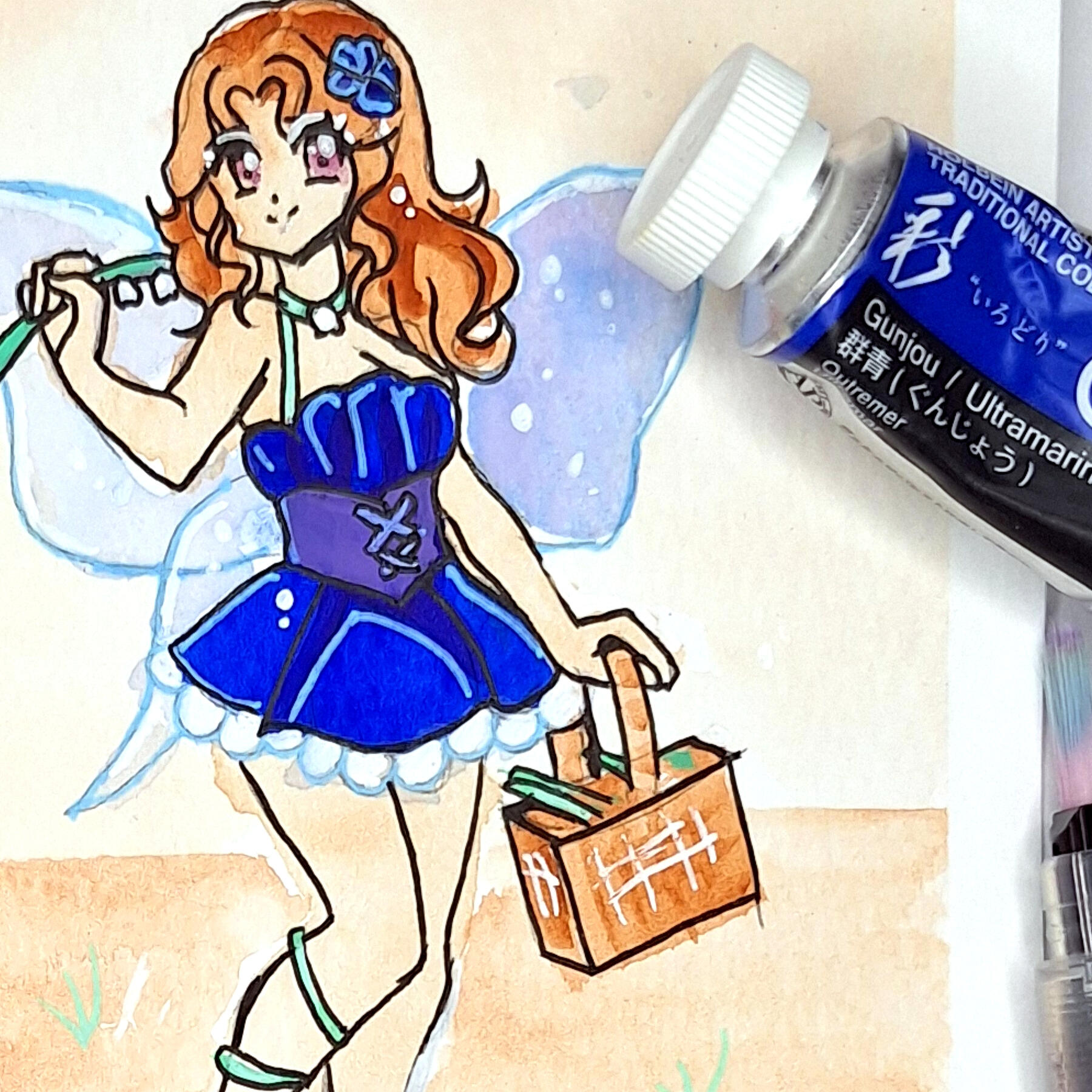 EASY BREEZY TANSFORMATION Watercolor and gouache